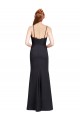 Affordable Sleeveless V-Neck Stretch Crepe Black Mermaid Long Prom Dress Canada