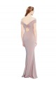 Affordable Sleeveless V-Neck Stretch Crepe Dusty Pink Long Prom Dress Canada