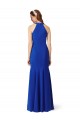 Affordable Sleeveless V-Neck Stretch Crepe Royal Blue Long Evening Prom Dress Canada