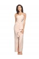 Affordable Sleeveless Strapless Stretch Crepe Nude Long Low Back Prom Dress Canada