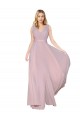 Affordable Sleeveless High Neck Soft Chiffon Primrose Long Prom Dress Canada