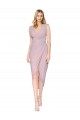 Affordable Sleeveless High Neck Soft Chiffon Primrose Cocktail Length High Low Prom Dress Canada