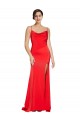 Affordable Sleeveless Strapless Stretch Satin Red Long Prom Dress Canada