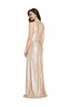 Affordable Sleeveless High Neck Sequin Gold Long Prom Dress Canada
