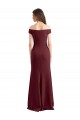 Affordable Sleeveless High Neck Stretch Crepe Burgundy Gold Long Prom Dress Canada