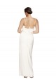 Affordable Sleeveless High Neck Stretch Satin Ivory Long Prom Dress Canada