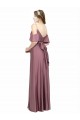 Affordable Cold Shoulder Off the Shoulder Silky Satin Long Prom Dress Canada