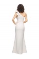 Affordable Sleeveless One Shoulder Stretch Crepe Ivory Long Prom Dress Canada