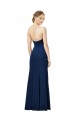 Affordable Sleeveless Strapless Stretch Crepe Black Long Prom Dress Canada