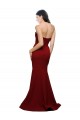 Affordable Sleeveless Sweetheart Stretch Crepe Burgundy Long Low Back Prom Dress Canada
