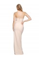 Affordable Sleeveless Strapless Stretch Crepe Nude Long Prom Dress Canada