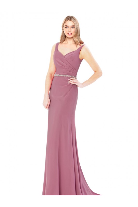 Affordable Sleeveless High Neck Soft Chiffon Long Prom Dress Canada