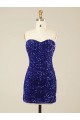 Affordable Sleeveless Sweetheart Velvet Sequin Short Prom Dress Canada