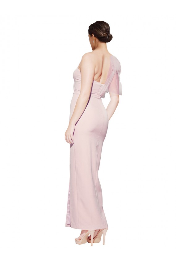 Affordable Sleeveless Sweetheart Stretch Crepe Pink Long Prom Dress Canada