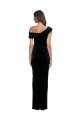 Affordable Sleeveless Sweetheart Stretch Velvet Dark Green Long High Low Prom Dress Canada