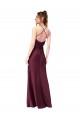 Affordable Sleeveless V-Neck Silky Satin Black Long Black Tie Prom Dress Canada