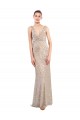 Affordable Sleeveless V-Neck Sequin & Sparkling Sequin Silver Long Prom Dress Canada