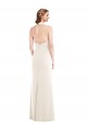 Affordable Sleeveless Halter Neck Stretch Crepe Ivory Long Prom Dress Canada