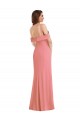 Affordable Sleeveless One Shoulder Stretch Crepe Hot Pink Long Prom Dress Canada