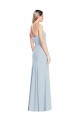 Affordable Sleeveless Strapless Stretch Crepe Light Sky Blue Trumpet Long Prom Dress Canada