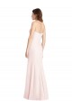 Affordable Sleeveless Strapless Stretch Crepe Pink Long Prom Dress Canada