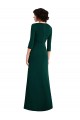 Affordable Long Sleeves V-Neck Spandex Dark Green Long Prom Dress Canada