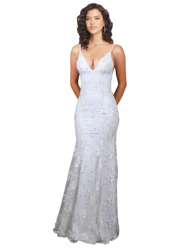 Affordable Sleeveless High Neck Stretch Crepe & Sequin Tulle White Long Prom Dress Canada